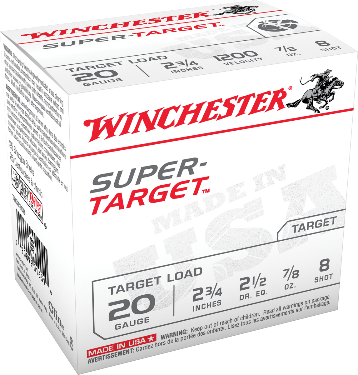 Winchester Super Target 20 Gauge, 2-3/4 #8 (TRGT208)