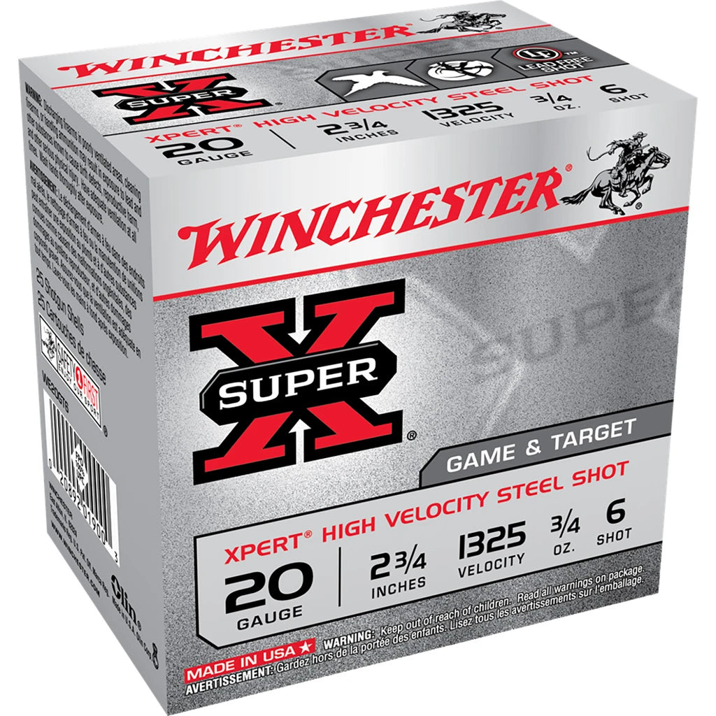 Winchester XPERT 20 GA. 2-3/4 IN. High Velocity Steel Shot #6 SHOT
