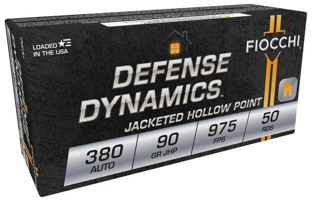 Fiocchi 380 Auto 90 Gr. JHP 50 ROUNDS (380APHP)