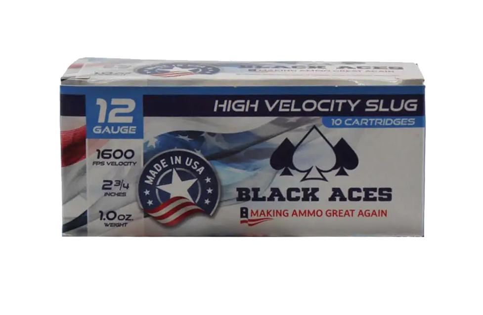 Black Aces Tactical 12 ga 2 3/4", 1oz Slug (BAT-SLUG-1600) 10ct
