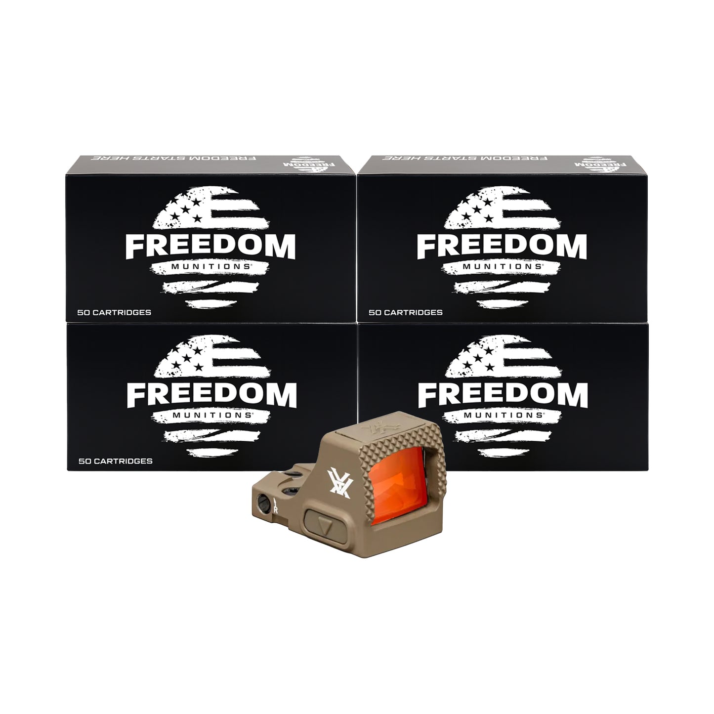 Freedom Munitions 9mm + Vortex Defender-CCW Pro Bundle
