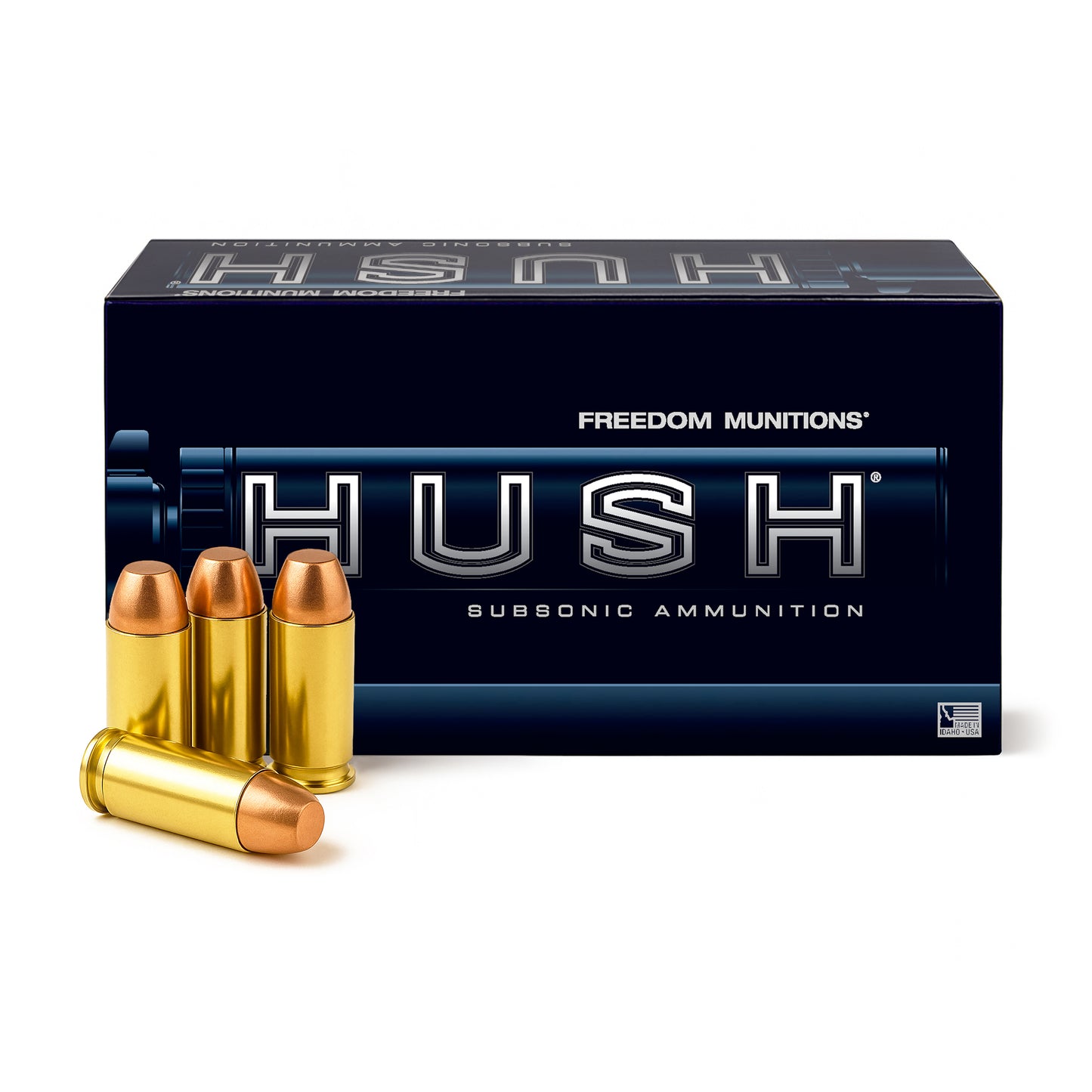 Freedom Munitions HUSH Subsonic 200 Gr 40 Smith & Wesson Round Nose Flat Point (RNFP) Ammo, 50 rounds, New