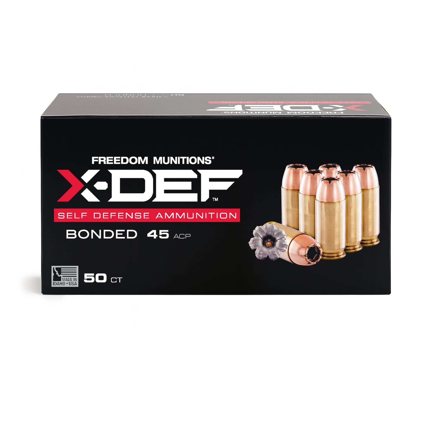 Freedom Munitions X-DEF Defense 230 Gr 45 ACP Hollow Point (HP) Ammo, 50 rounds, New