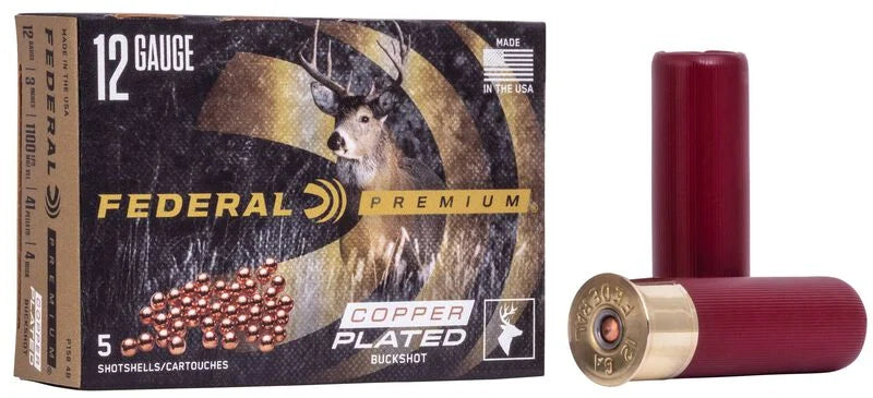 Federal Buckshot, 12 Gauge, 4 Buck Shot, 3 in, 1100 fps