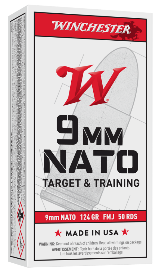 Winchester 9mm 124 gr FMJ (W9NATO50)