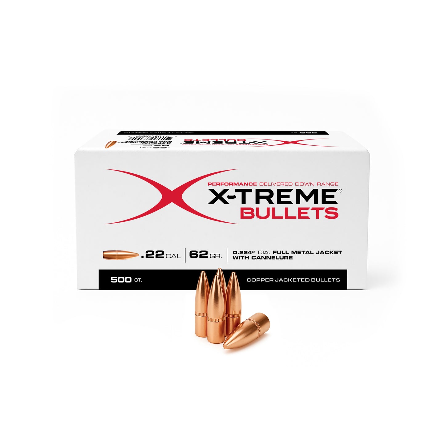 223-62gr. FMJ Quantity of 500 Diameter: .224