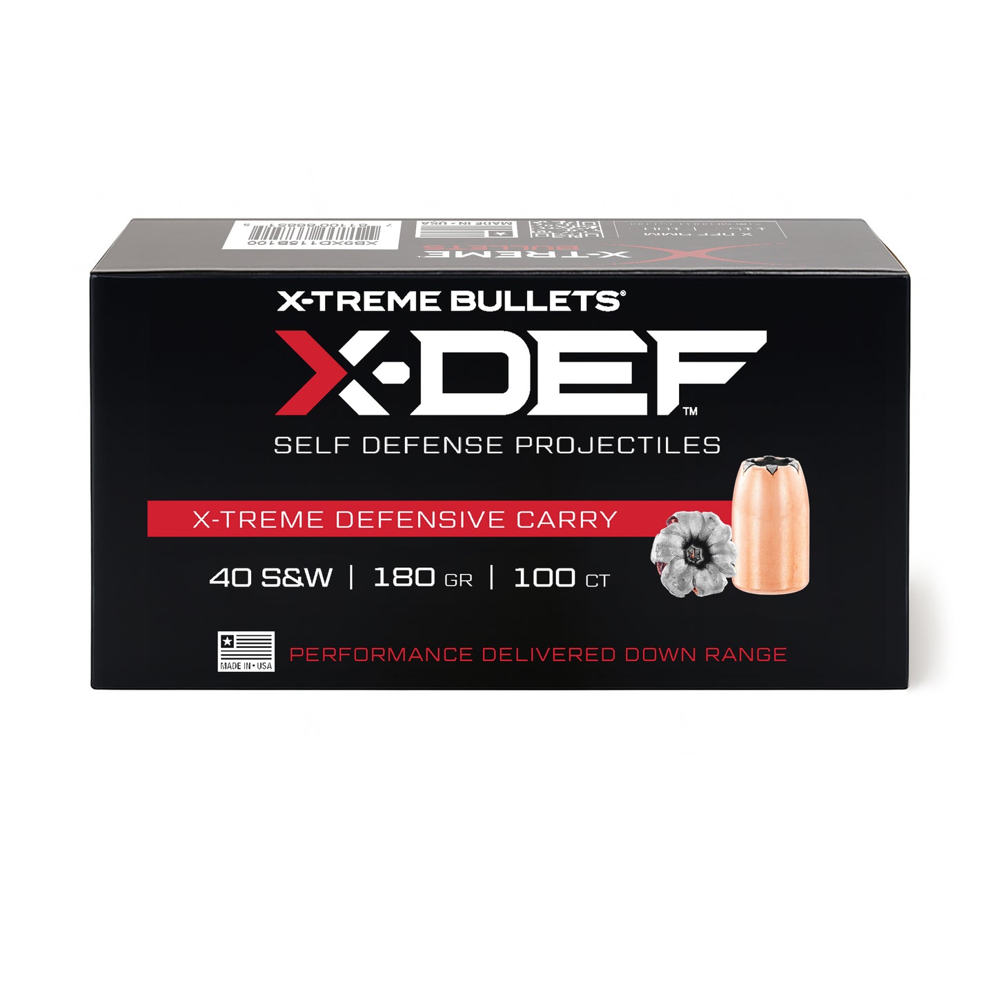 40 180gr HP X-Def Quantity of 100 Diameter: .400