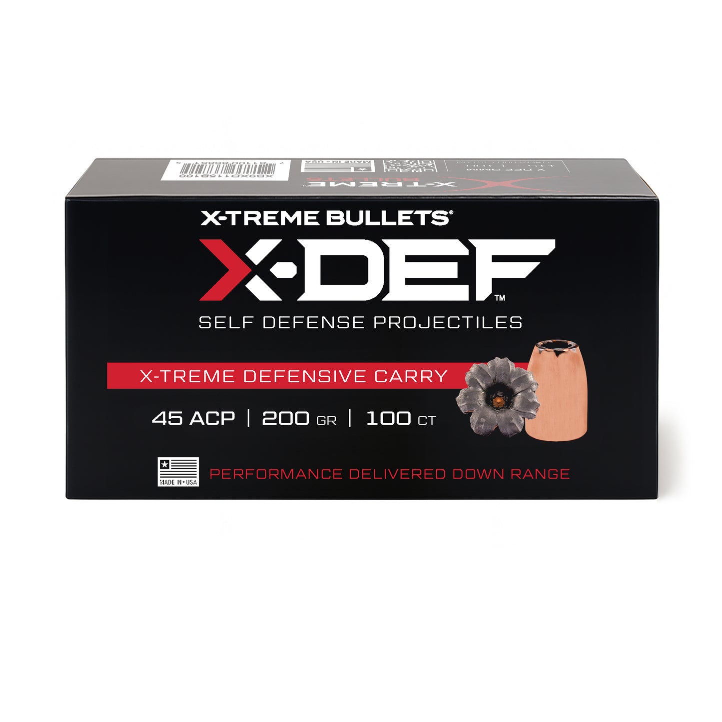 45 200gr HP X-Def Quantity of 100 Diameter: .452