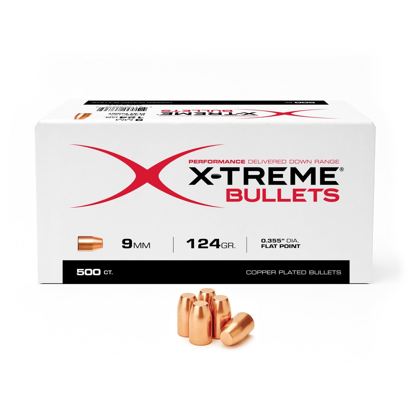 9mm-124 FP Quantity of 500 Diameter: 0.355