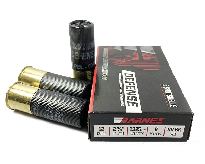 Barnes Defense 12 GA 2 3/4 00 Buck 9 Pellets (32009)