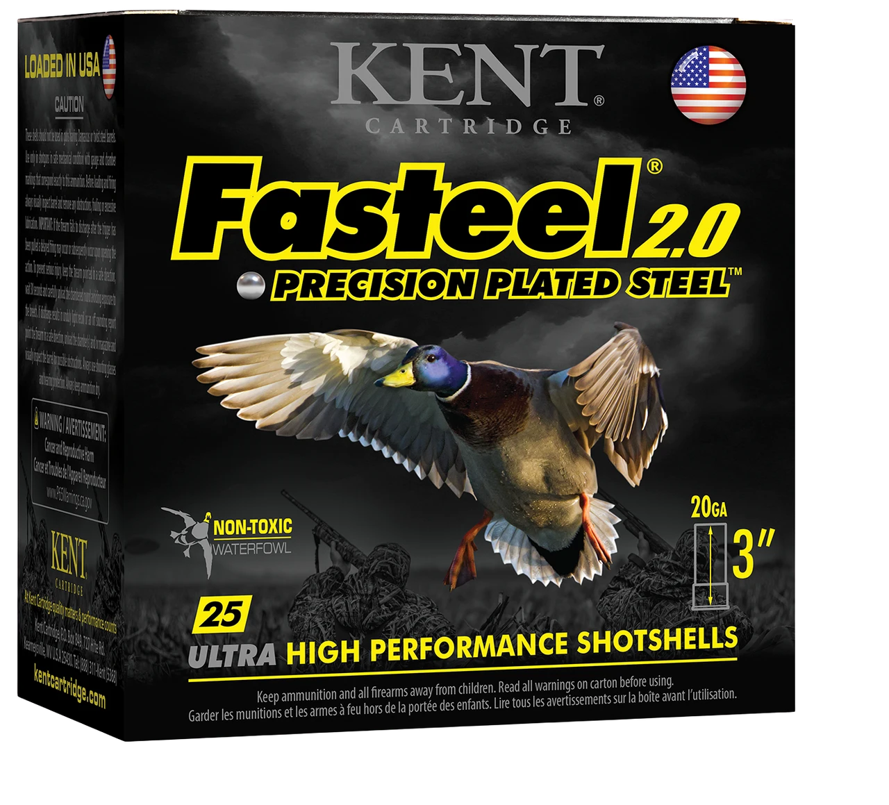 Kent Fasteel 2.0 20 GA 3" 1550 fps 7/8oz #2 (K203FS24-2)