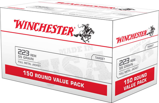 Winchester 223 Rem 55 gr Full Metal Jacket (FMJ) 150ct (W223150)