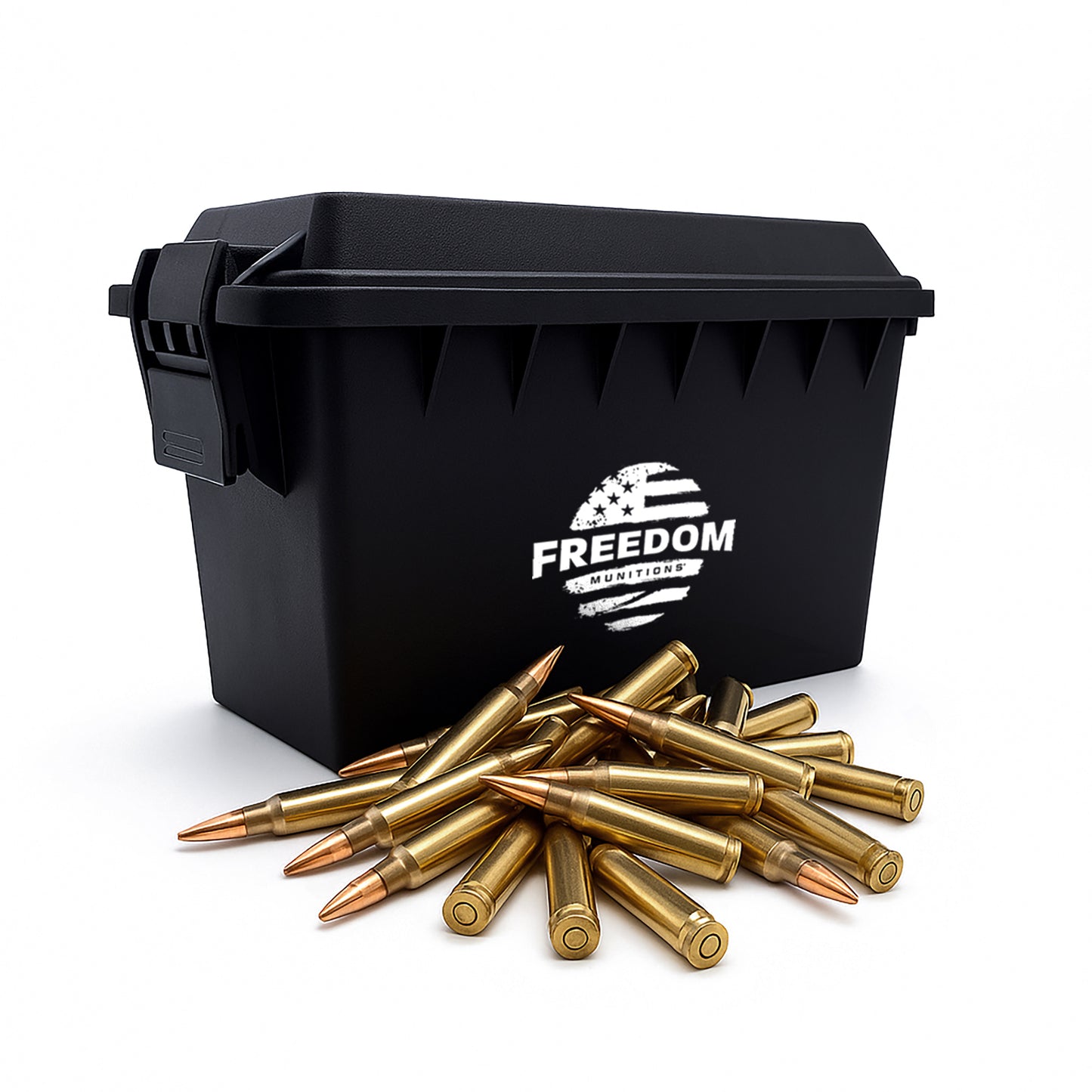 Bulk Freedom Munitions 223 Remington Ammo- 55 Gr Full Metal Jacket (FMJ), 500 rounds, Remanufactured