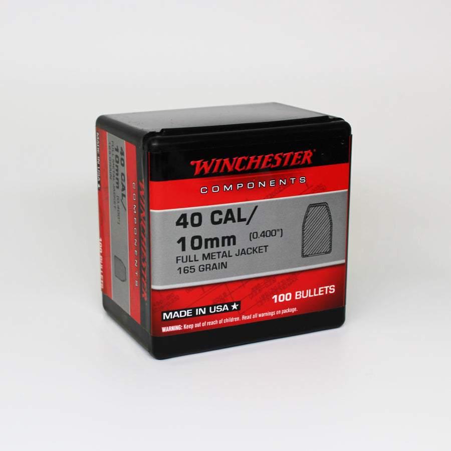 Winchester 40/10mm 165gr FMJ Truncated Cone Quantity of 100 Diameter: 0.400