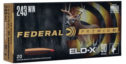 Federal 243 Win 90gr ELD-X (P243ELDX1)