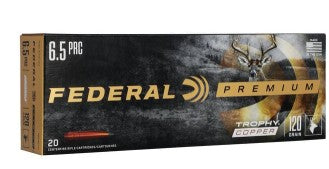 FEDERAL 6.5 PRC AMMO 120 GRAIN TROPHY COPPER (P65PRCTC1)