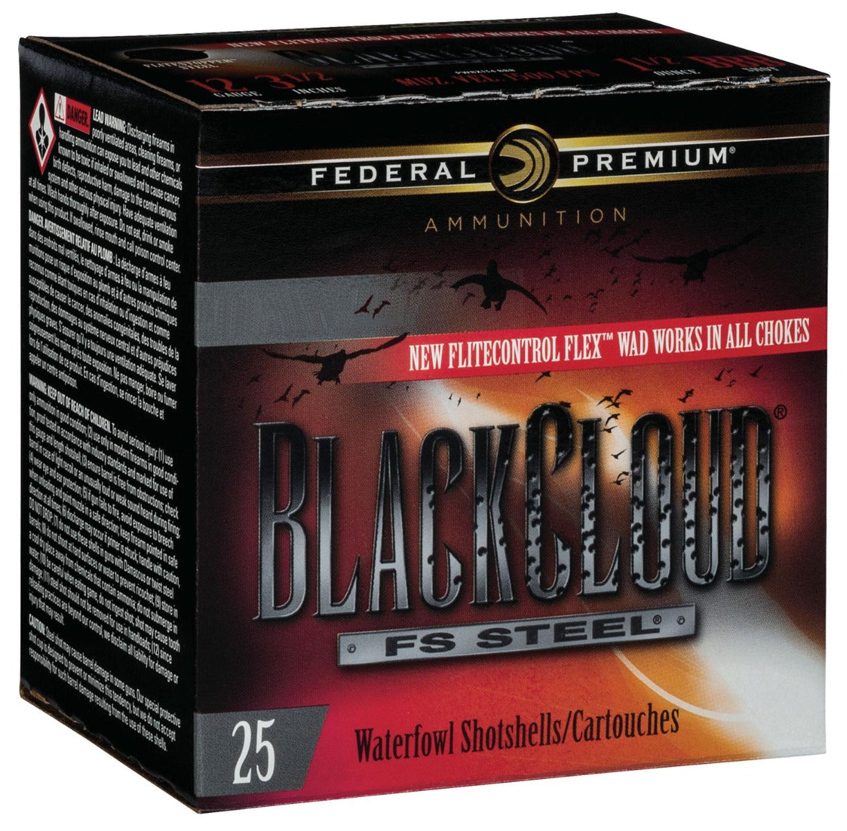 FEDERAL BLACK CLOUD FS STEEL 3.5" 12 GAUGE AMMO 1-1/2 OZ #2 (PWBX1342)