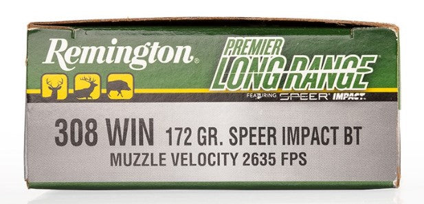 REMINGTON PREMIER LONG RANGE .308 WIN 172 GR AMMO SPEER IMPACT (R21345)