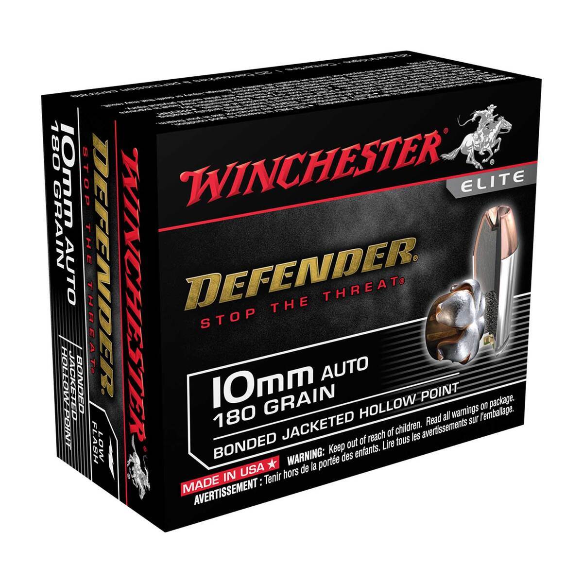 Winchester Defender 10mm BJHP 180gr (S10MMPDB)