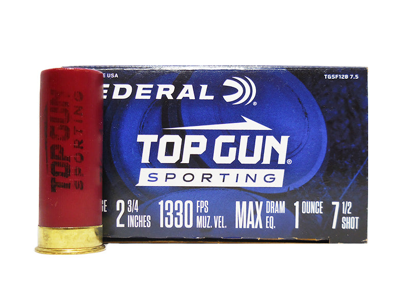 Federal Top Gun Sporting 12 GA 2-3/4 IN. 1 OZ # 7.5 SHOT 25 ROUNDS (TGSF12875)