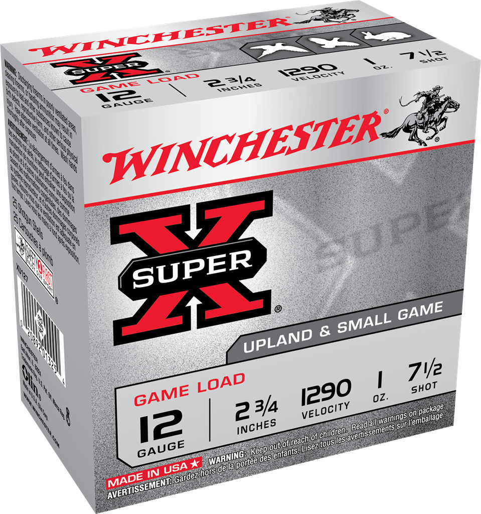 Winchester SuperX 12 GA 2-3/4 IN. 1 OZ. #7.5 SHOT 25 RDS (XU127)