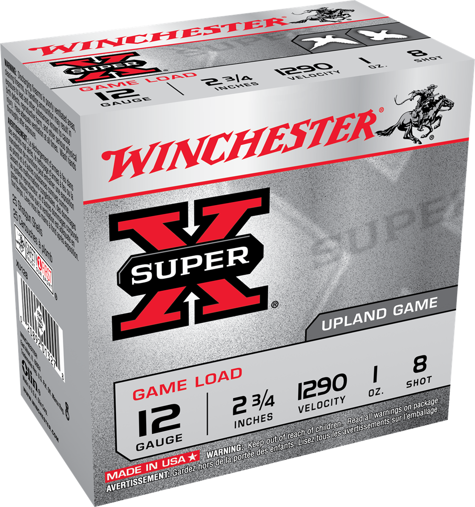 Winchester SuperX 12 GA 2-3/4 IN. 1 OZ. Game Load #8 SHOT 25 RDS (XU128)