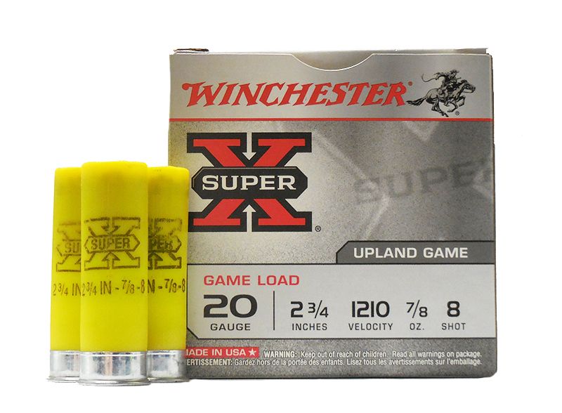 Winchester 20 GA. 2-3/4 IN. Game Load #8 SHOT 25 RDS (XU208)