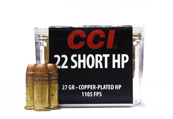 CCI .22 Short Copper Plated HP 27 GR 100 RDS (0028)