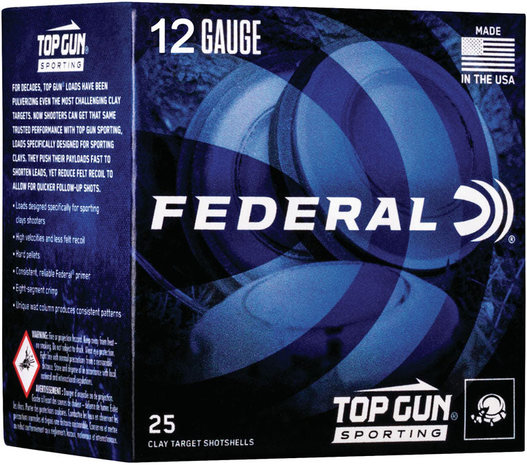 FEDERAL TOP GUN 12 GAUGE 2 3/4" 1 OZ 8 SHOT 25 ROUNDS