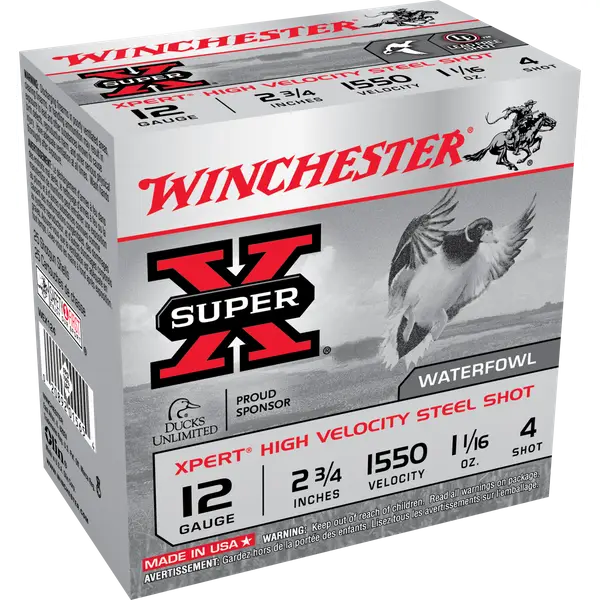 Winchester Super-X High Brass 12 GA 2.75" 1 1/4 oz #4 (X124)