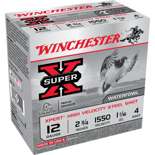 Winchester Super-X High Brass 12 GA 2.75" 1 1/4 oz #4 (X124)