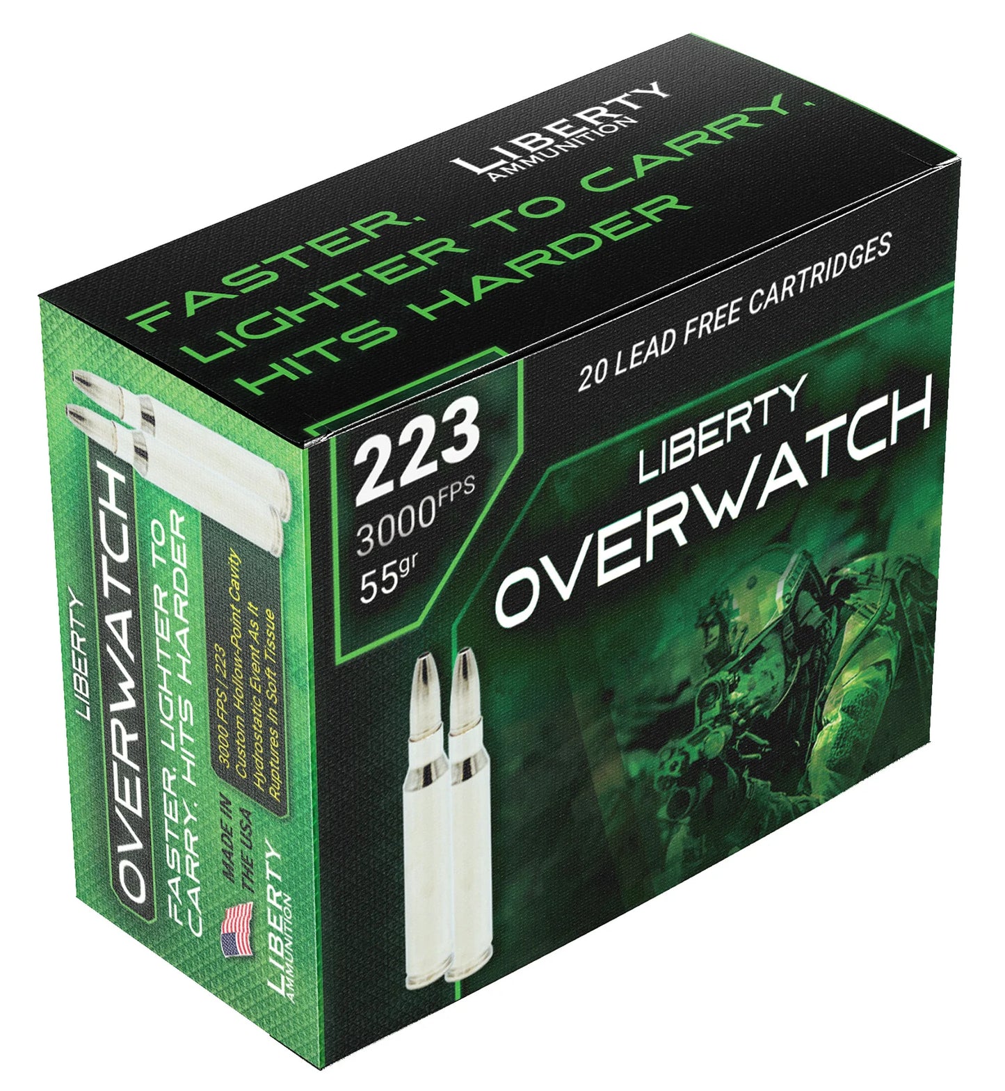 Liberty Ammunition OverWatch 223 Rem 55 gr, 20 ct (LAOW223553000)