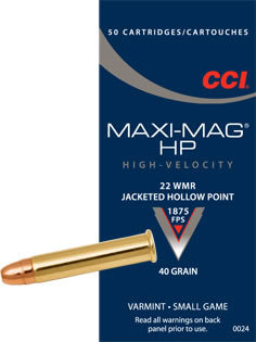 CCI Varmint MaxiMag 22 WMR 40 GR JHP 50 Rounds (0024)