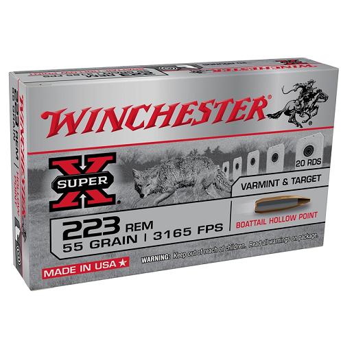 Winchester SuperX 223 REM 55gr 3165 fps (W223HP55)