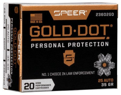 Speer Gold Dot Personal Protection 25 Auto 35gr (23602GD)