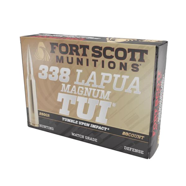 Fort Scott Munitions 338 Lapua 250gr TUI (FS338LAP250_TBU)