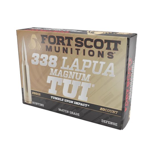 Fort Scott Munitions 338 Lapua 250gr TUI (FS338LAP250_TBU)