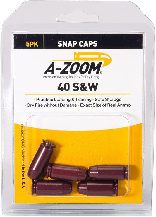 A-Zoom Snap Caps 40 S&W Red