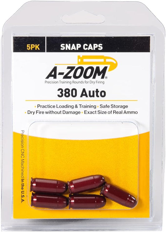 A-Zoom Snap Caps 380 Auto Luger Red