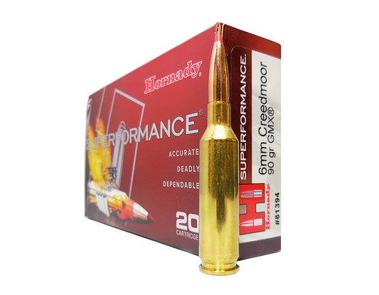 Hornady Superformance 6 MM CREEDMOOR 90 GR. GMX 20 ROUNDS (81394)
