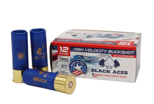 Black Aces Tactical 12 Gauge 2 3/4", 1 oz 00 BUCK (845021) 10 ct