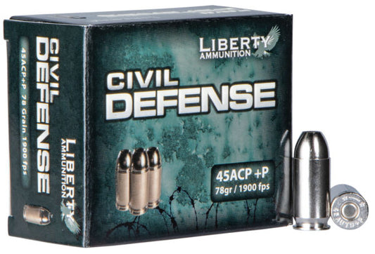 Liberty Ammunition Civil Defense 45ACP +P 78gr (LACD45013)