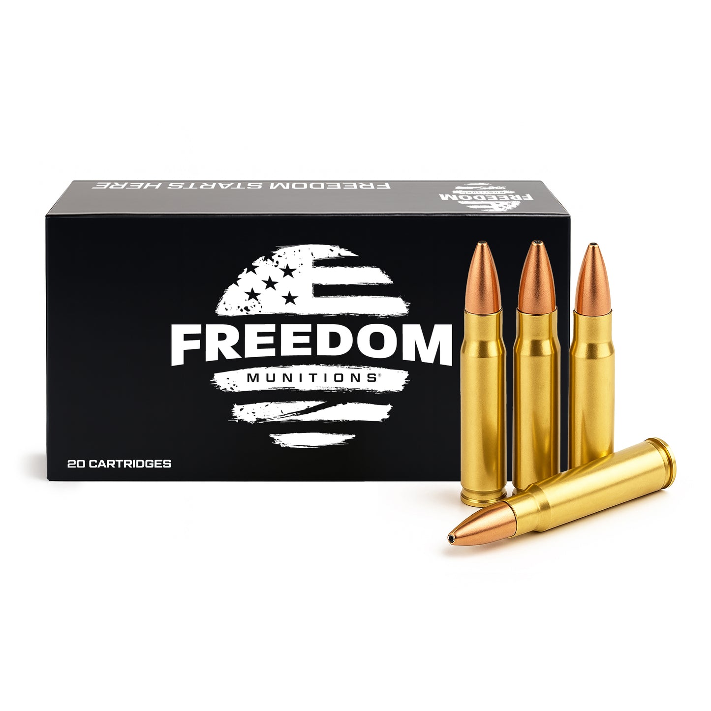 Freedom Munitions 168 Gr 30-06 Springfield Hollow Point (HP) Match Ammo, 20 rounds, New