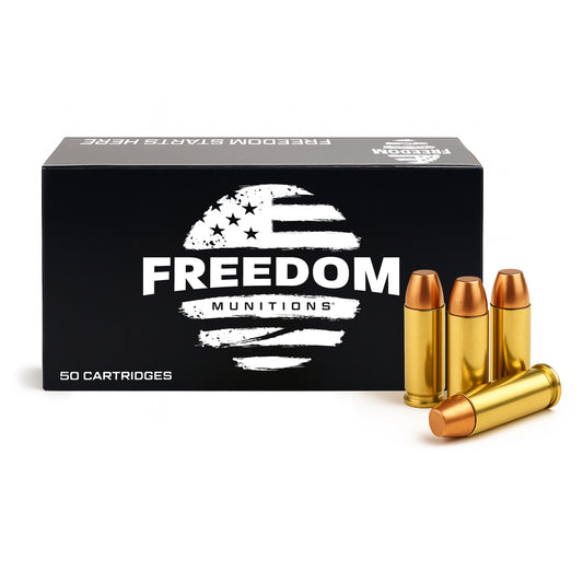Freedom Munitions 158 Gr 357 Magnum Flat Point (FP) Ammo, 50 rounds, New