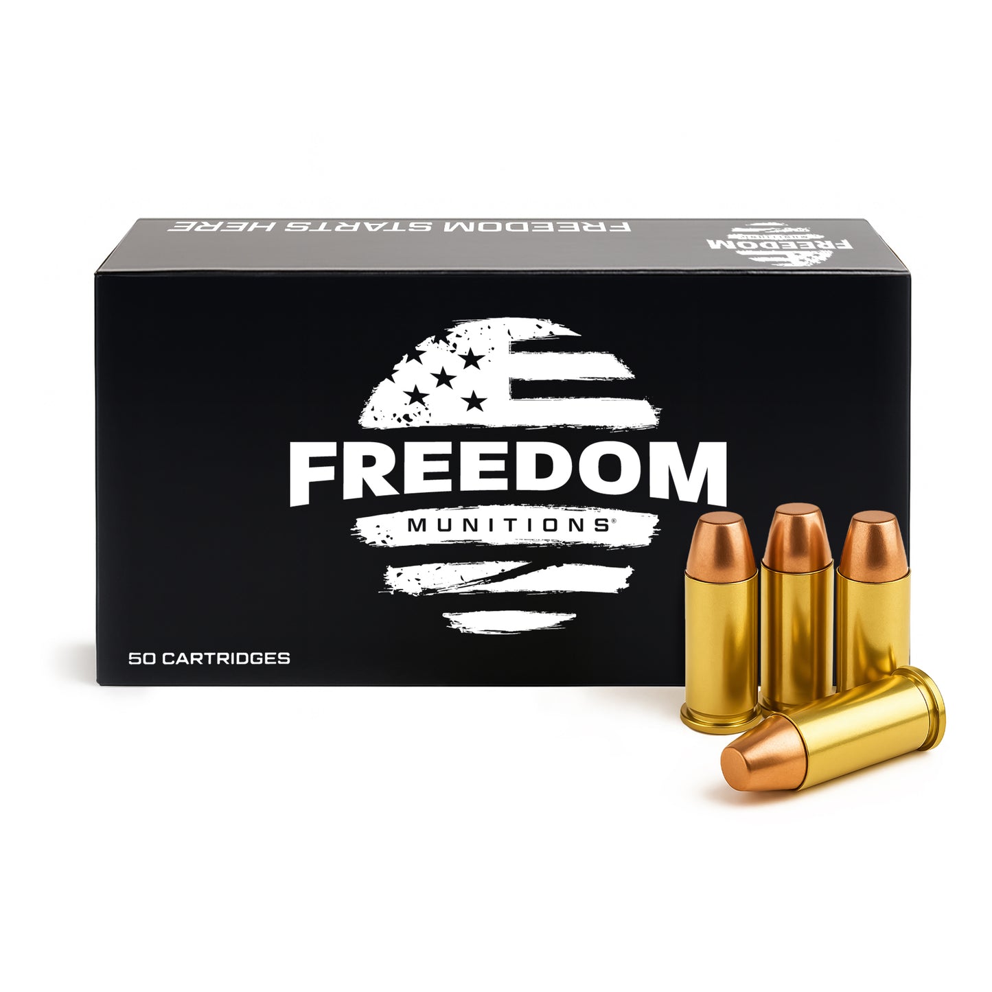 Freedom Munitions 45 Long Colt Ammo- 255 Gr Flat Point (FP), 50 rounds, New