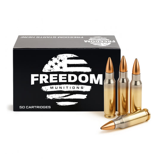 Freedom Munitions 77 Gr 5.56 Hollow Point Boat Tail (HPBT) Match Ammo, 50 rounds, New