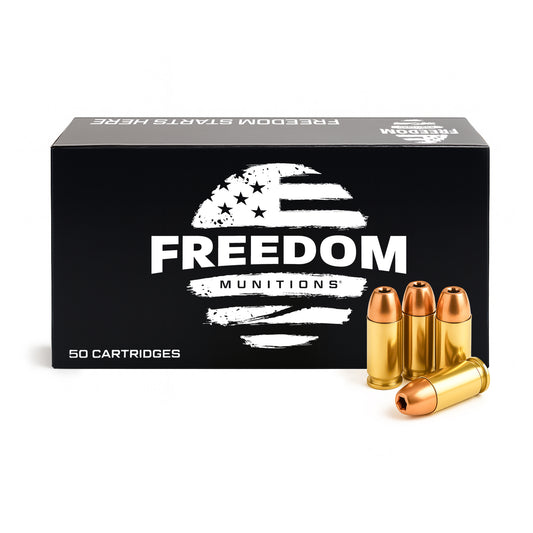 Freedom Munitions 135 Grain 9mm Hollow Point Ammo, 50 Rounds, Remanufactured