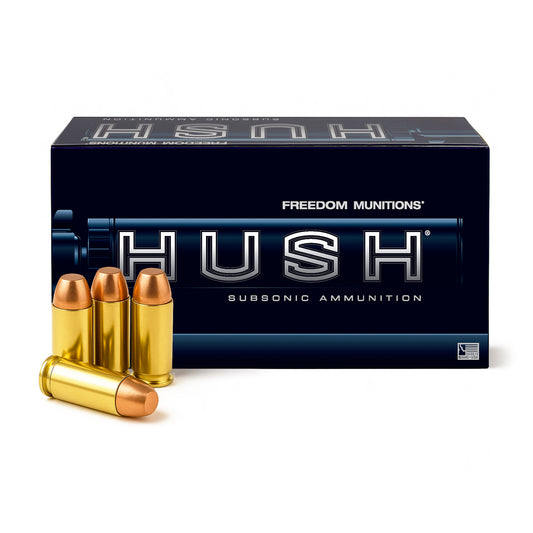 Freedom Munitions HUSH Subsonic 200 Gr 40 Smith & Wesson Round Nose Flat Point (RNFP) Ammo, 50 rounds, New