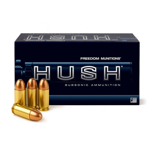 Freedom Munitions HUSH Subsonic 250 Gr 45 ACP Round Nose (RN) Ammo, 50 rounds, New