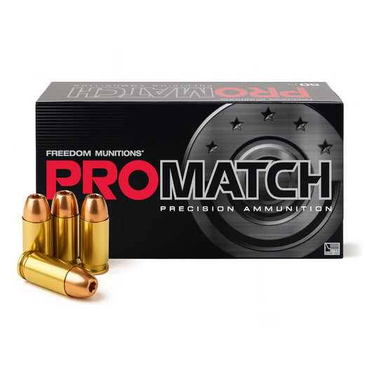 Freedom Munitions ProMatch 230 Gr 45 ACP Hollow Point (HP) Ammo, 50 rounds, New